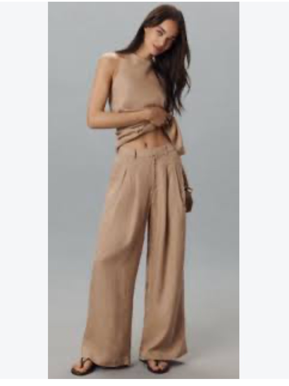 Anthropologie - Maeve wide -Leg High-Rise Pants in Camel